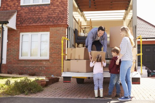 Moving van ready for a Surrey residential relocation