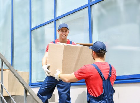 Removal van ready for a local move in Surrey
