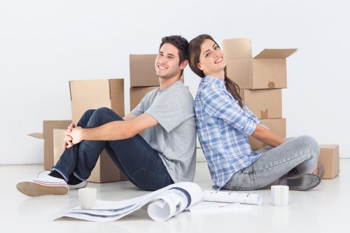 Professional house movers loading a family home in Surrey