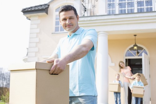 Removal team loading furniture during a Surrey relocation