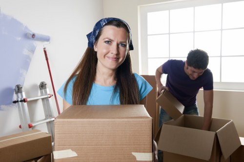 Moving team preparing a home removal in Surrey