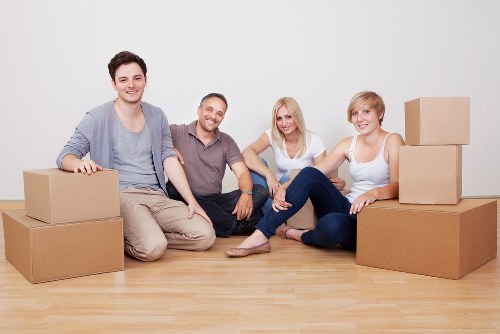 Packed boxes ready for a local house move